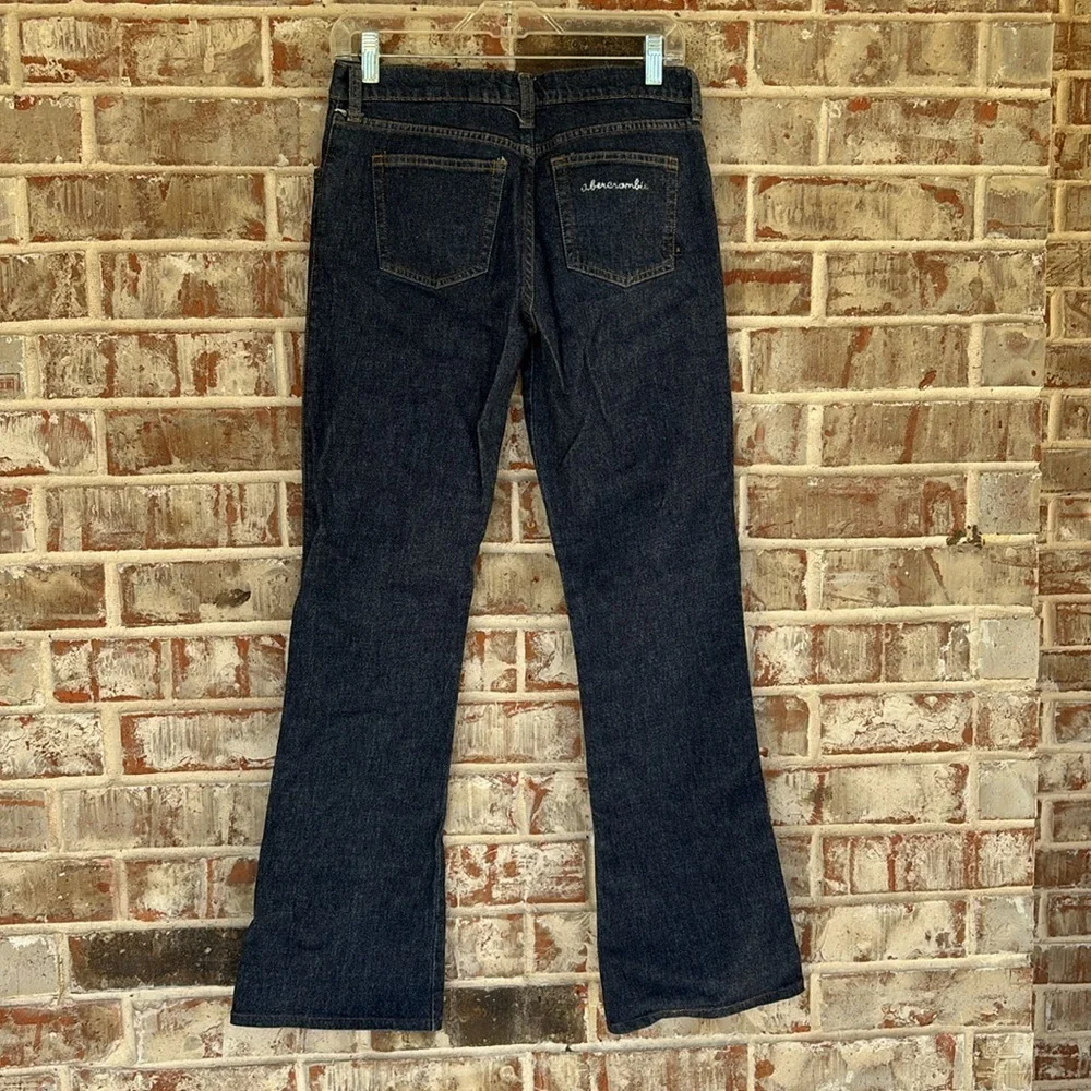 Abercrombie & Fitch Dark Blue Flare Jeans with Stars at hem